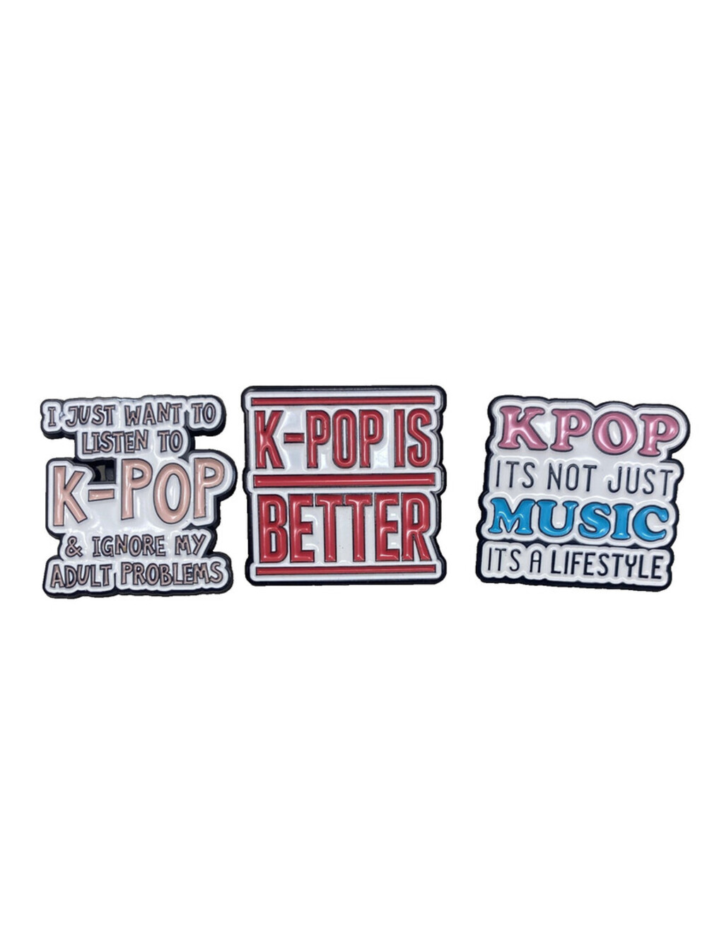 K Pop Enamel Pins Music Pins Korean Jewelry Accessories 3 piece